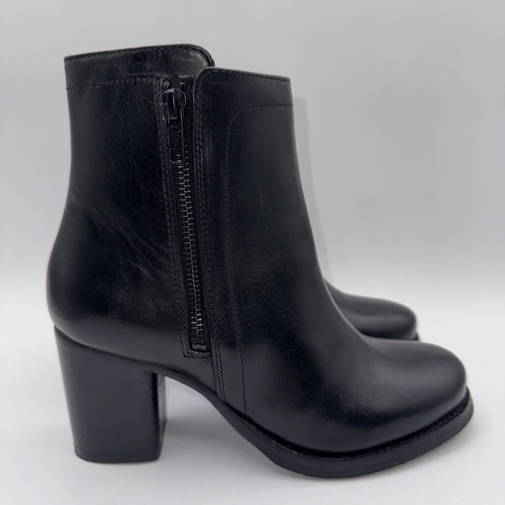 Frye Addie Double Zip Bootie Women's‎ Size 7 Black Leather - Picture 5 of 15